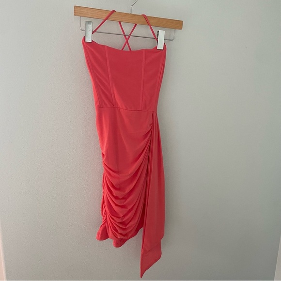 HELLOMOLLY GAL DRESSES UP MINI DRESS PINK 8  large NWT - Picture 2 of 16